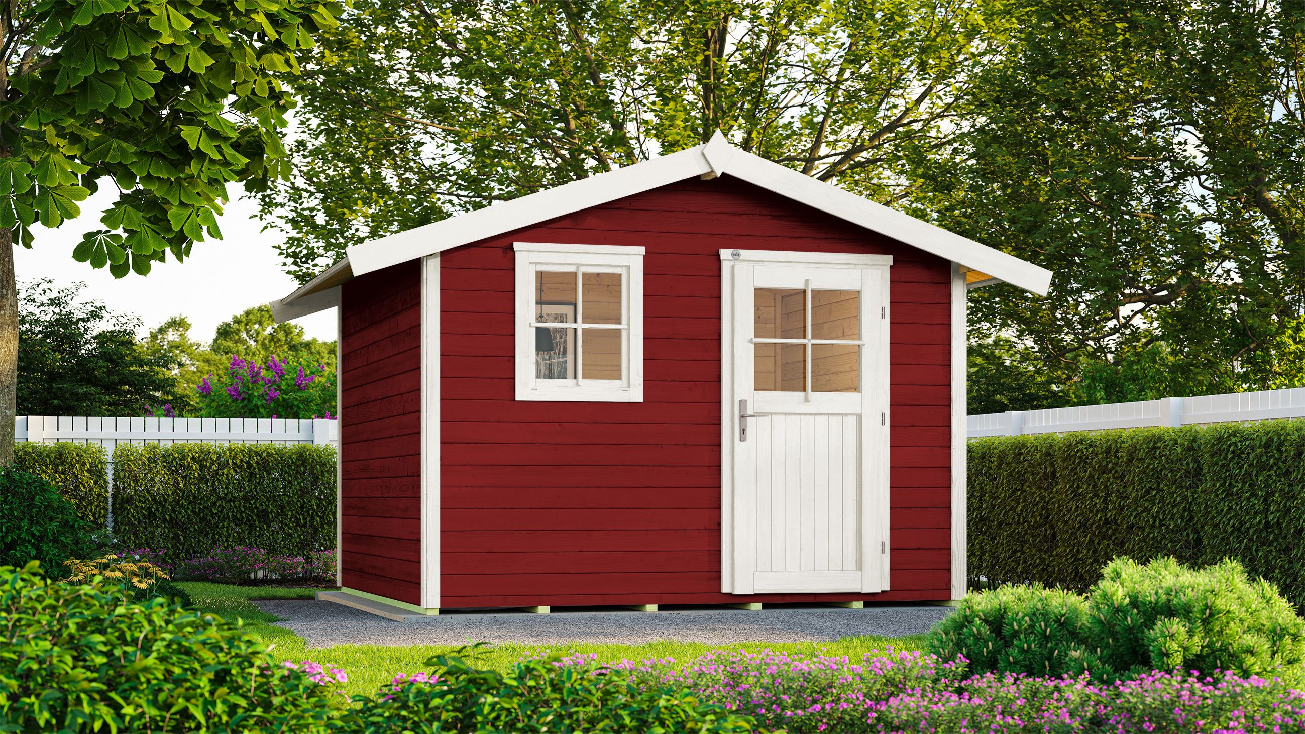weka Gartenhaus 123 Gr.4 schwedenrot