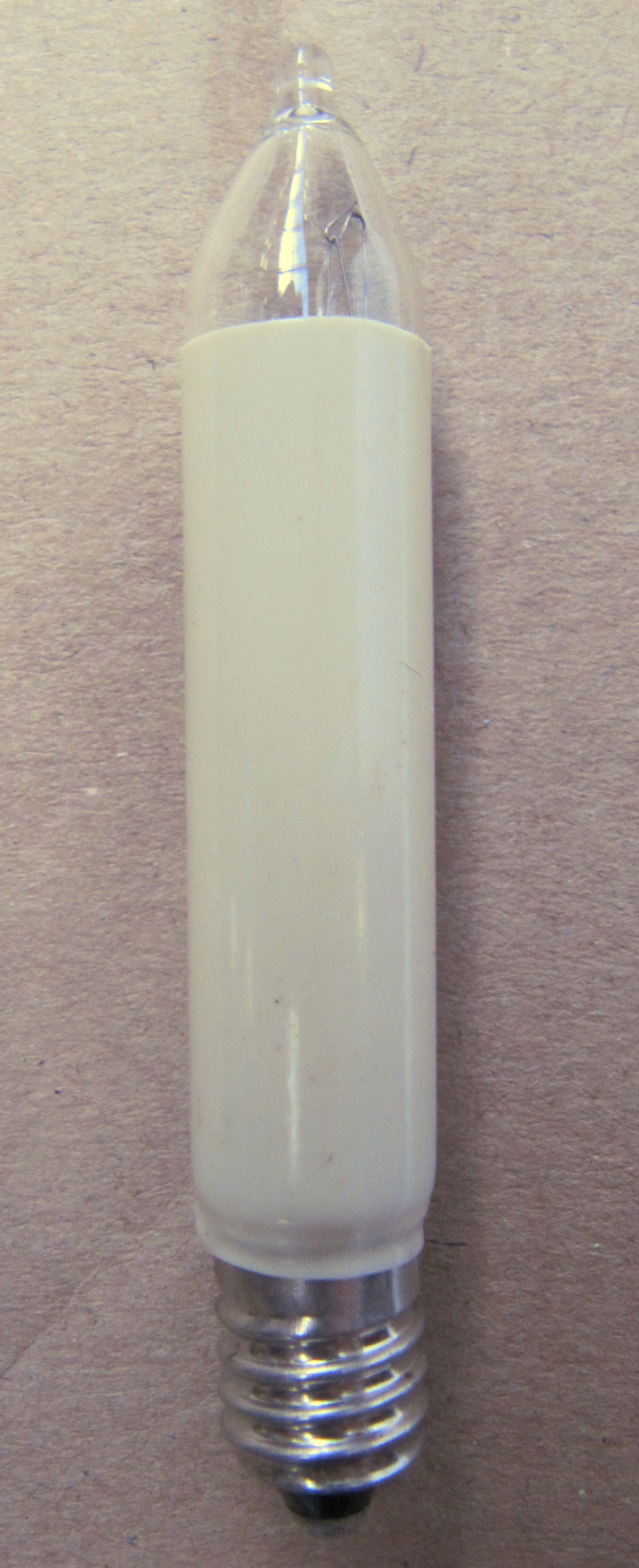 Ersatzlampen Schaftkerze klein elfenbein für 15/16 Brennstellen 16V 3W