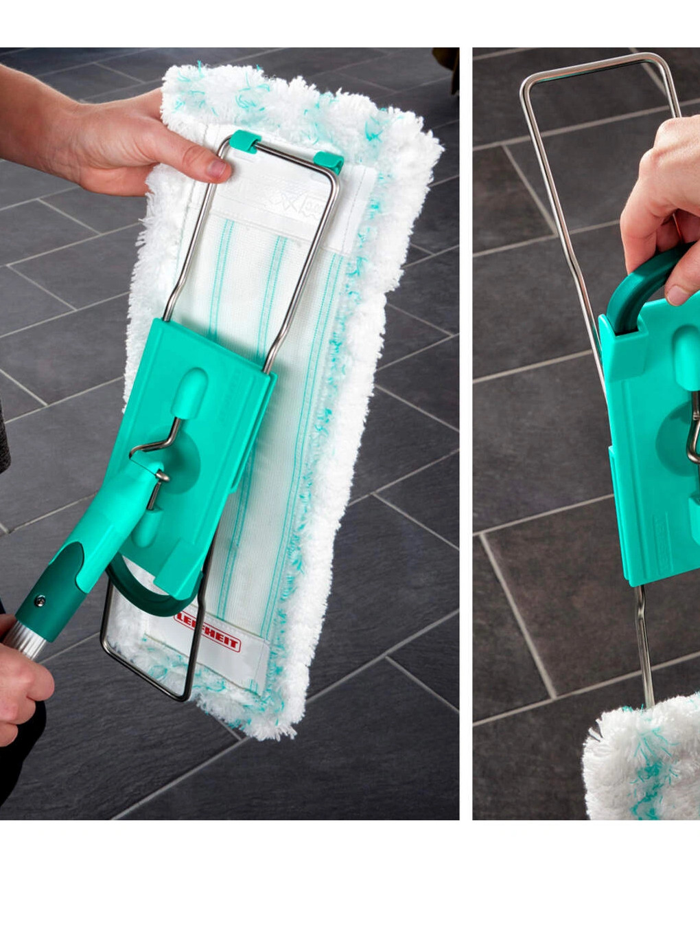 Bodenreiniger Profi XL 42 cm türkis/grau