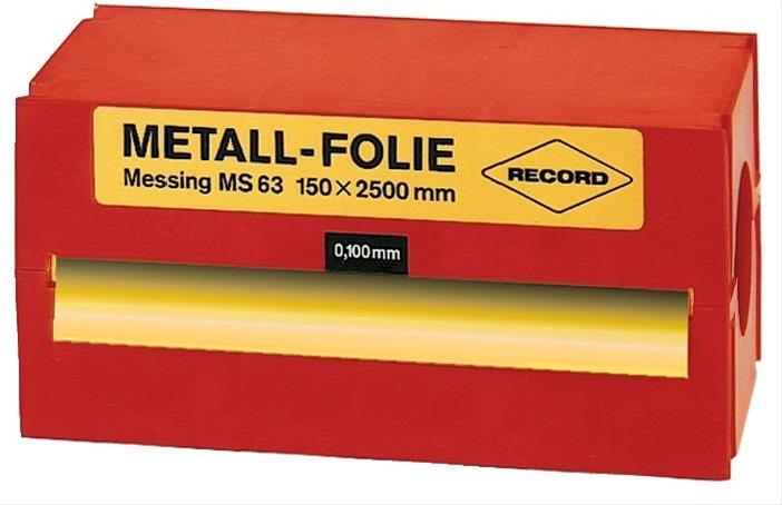 Metallfolie Stahl unleg. 150x2500x0,025mm Record