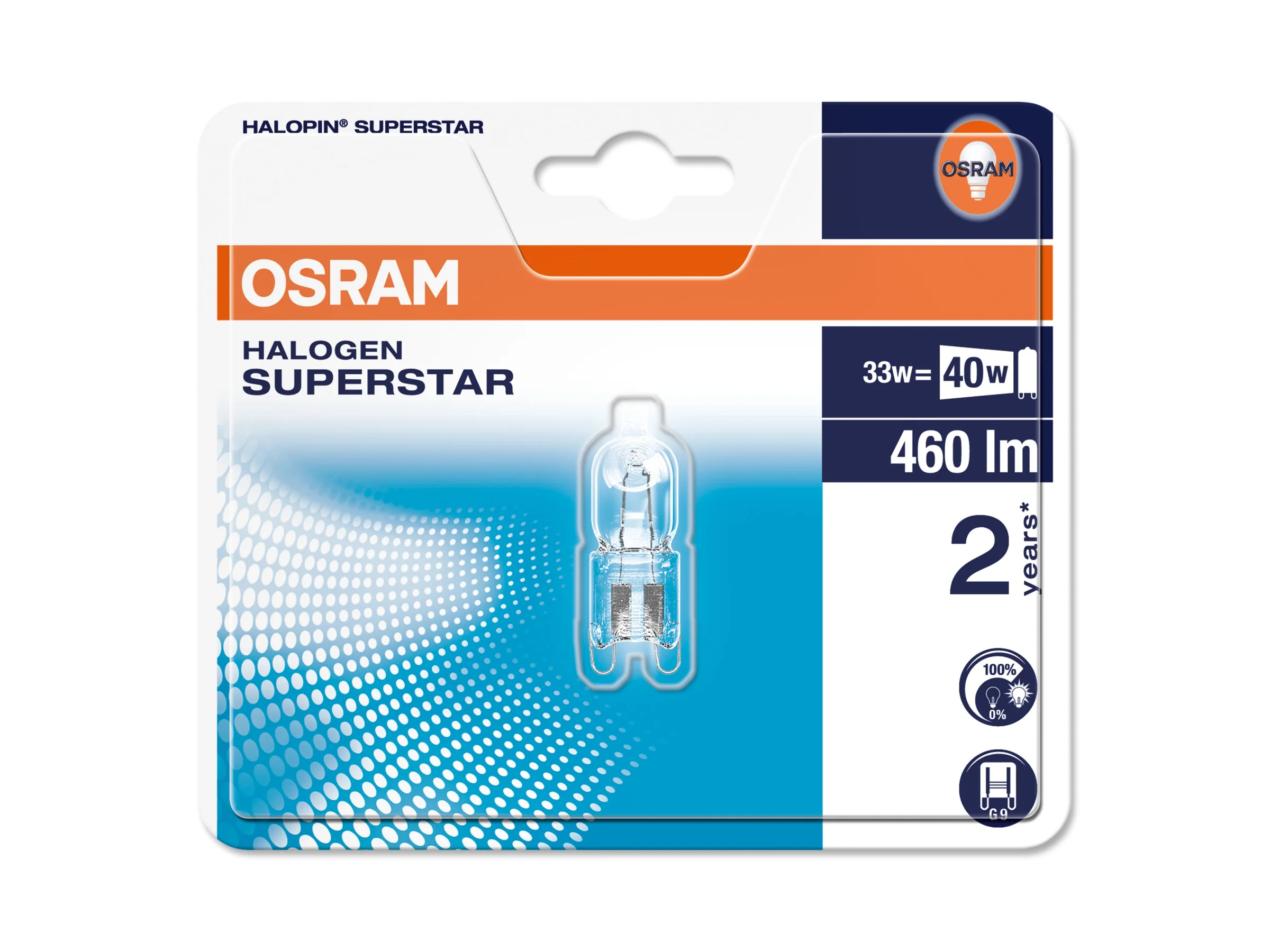 Osram Hochvolt-Halogenlampe G9 35 W Warmweiß