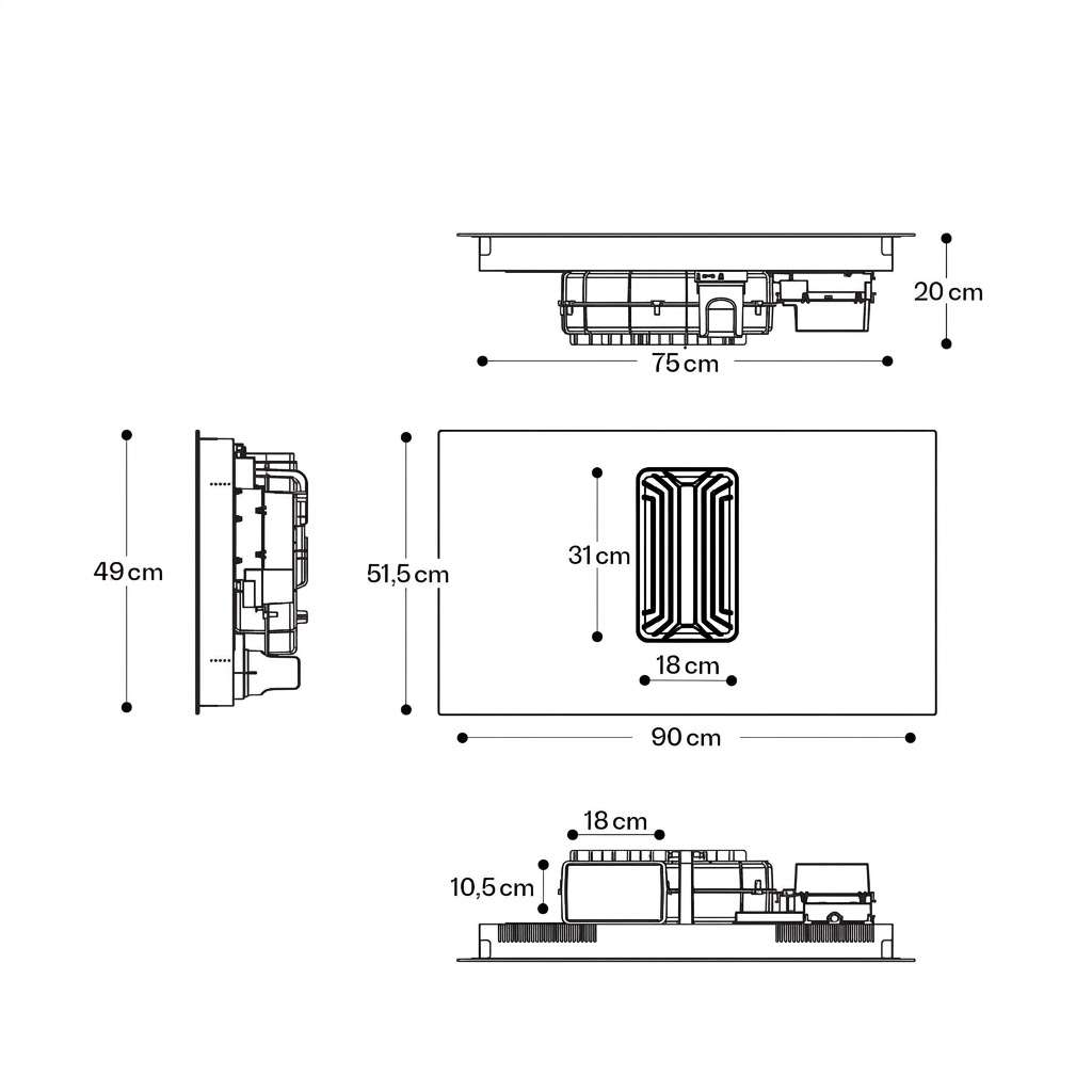 Klarstein AirJet FlexPro Induktionskochfeld m. integriertem Dunstabzug