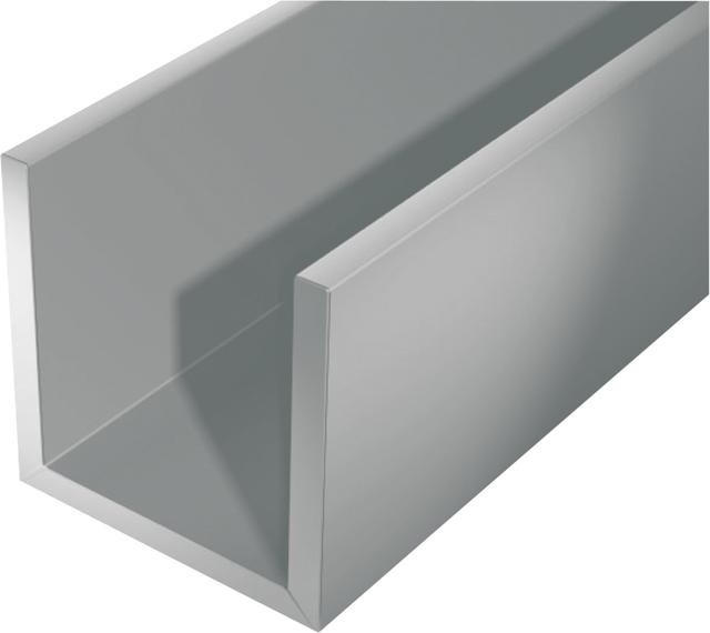 GAH Alberts Alu-U-Profil 2000/20x20mm silberfarbig