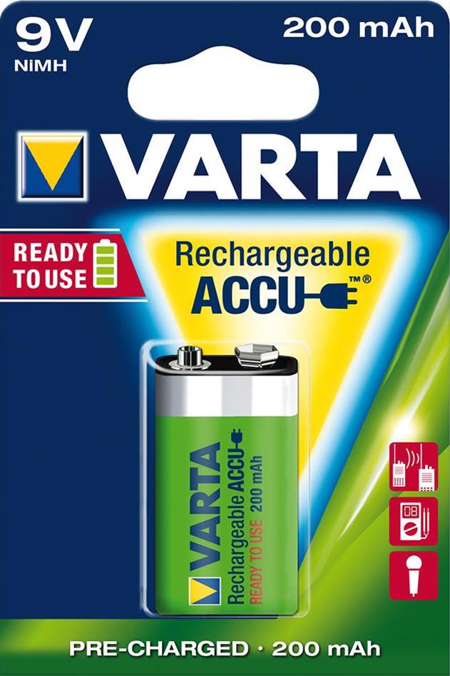 VARTA Rechargeable Akku 9 V / E-Block 1 Stück