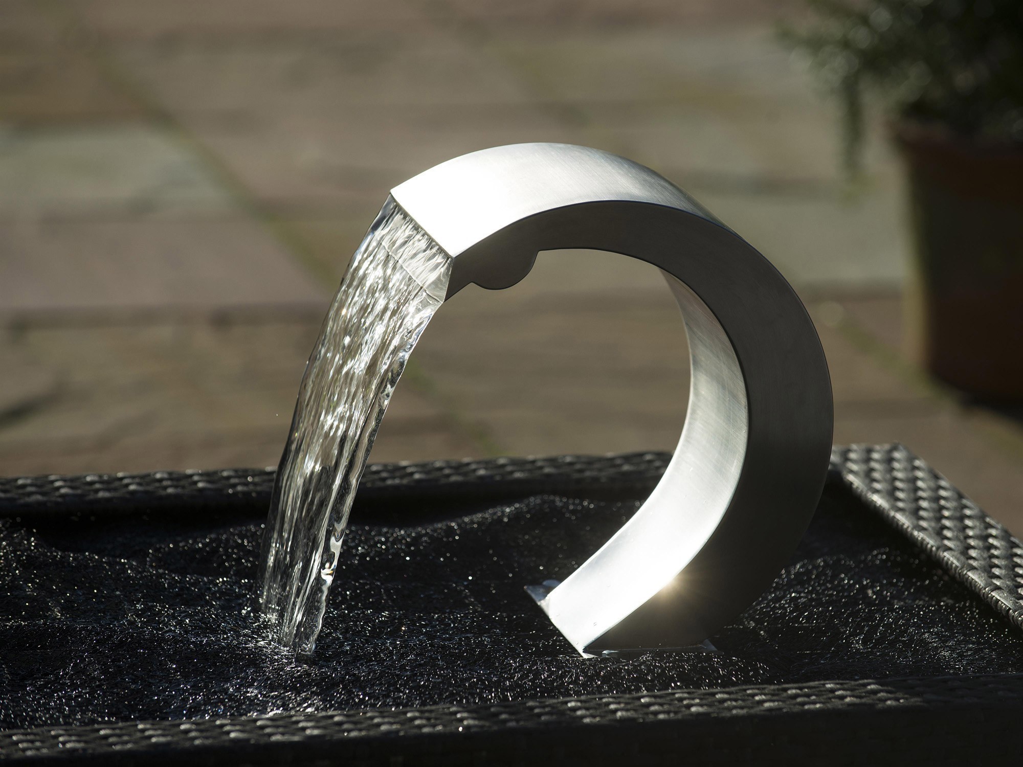 Wasserspiel / Wasserfall Ubbink Mamba S LED Edelstahl
