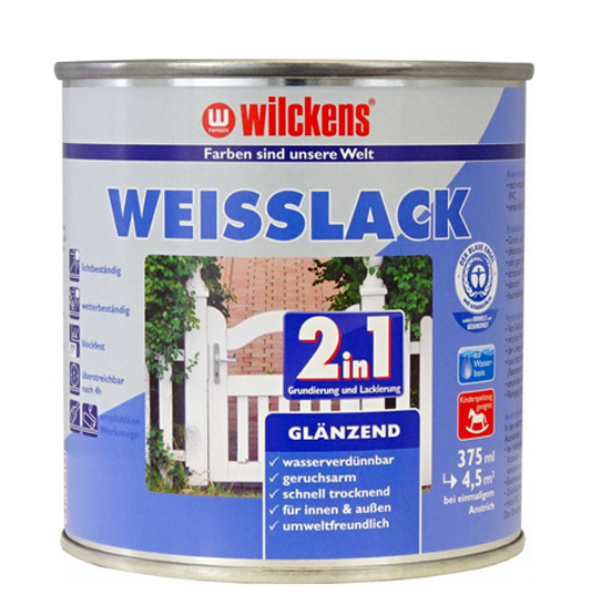 Wilckens® Weisslack 2in1 glänzend 375ml