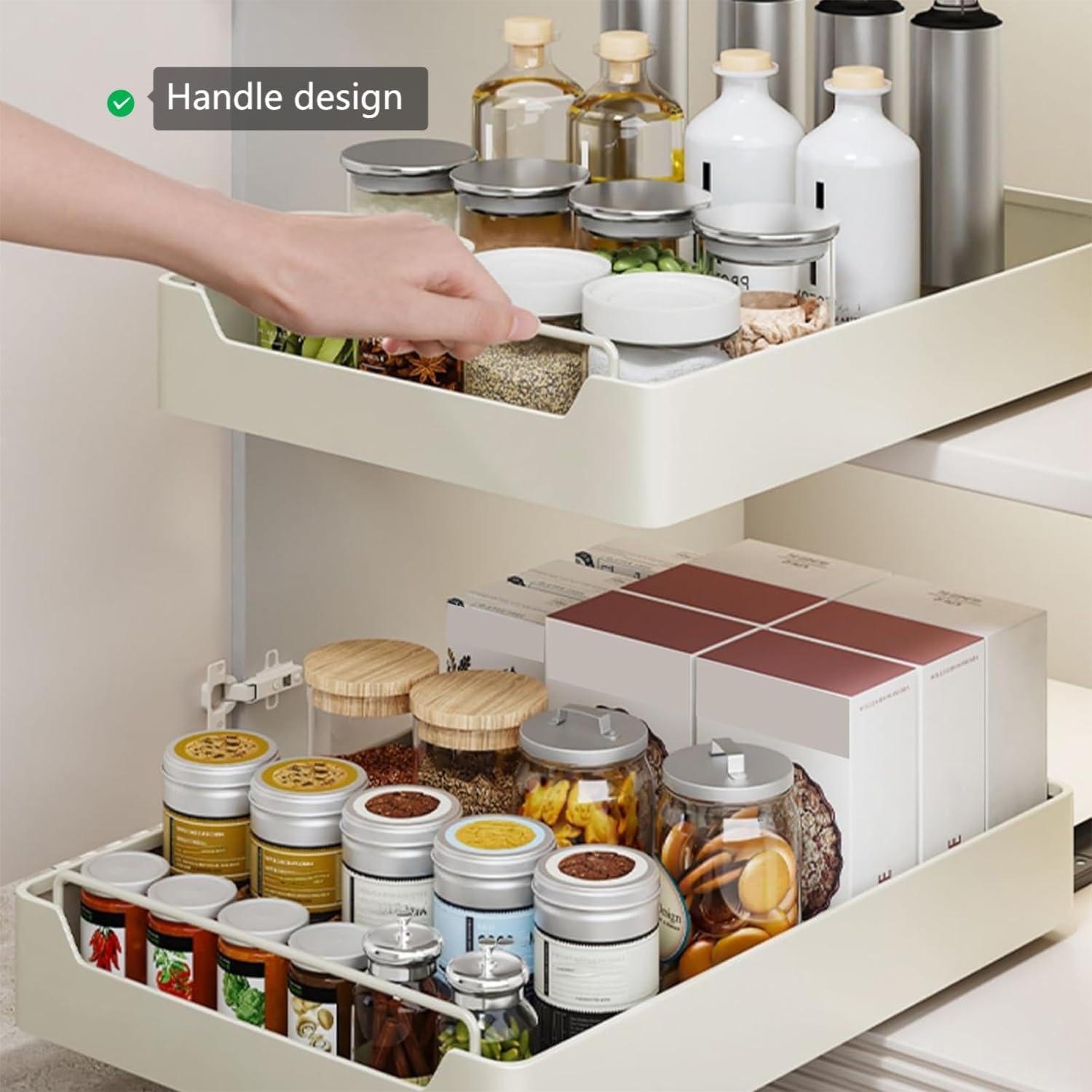 Teleskopschublade zum Kleben – Küchen-Organizer (40 x 42,5 cm)