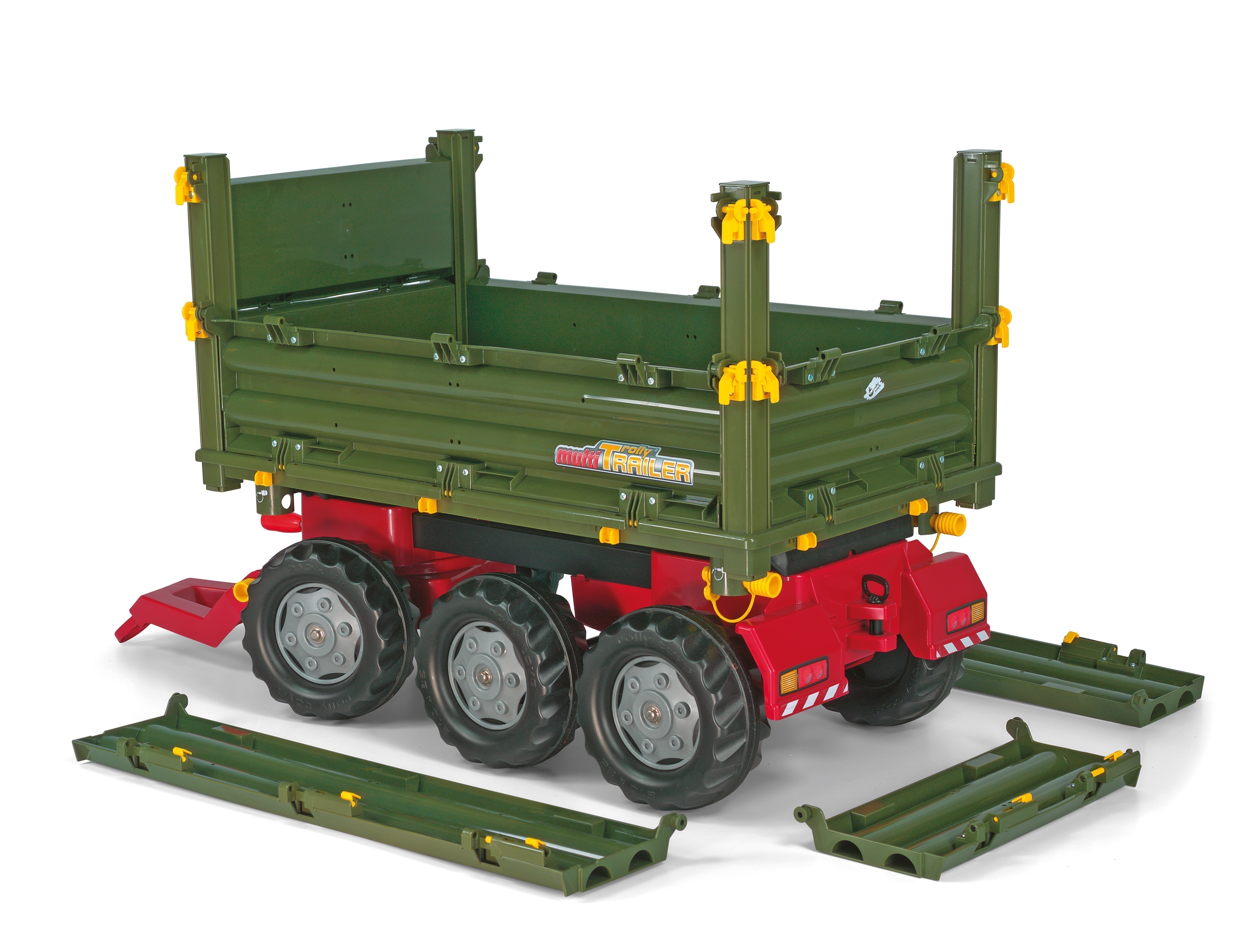 Anhänger für Tretfahrzeuge rolly Multi Trailer grün - Rolly Toys
