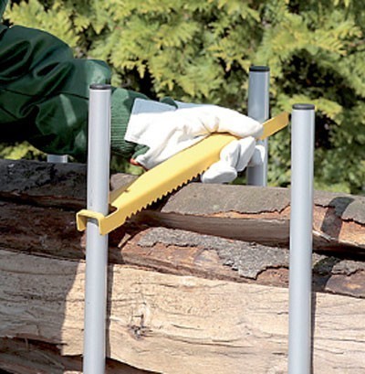 Sägebock Rundrohr / Buchenholz Wolfcraft klappbar 70 x 67,5 x 112 cm