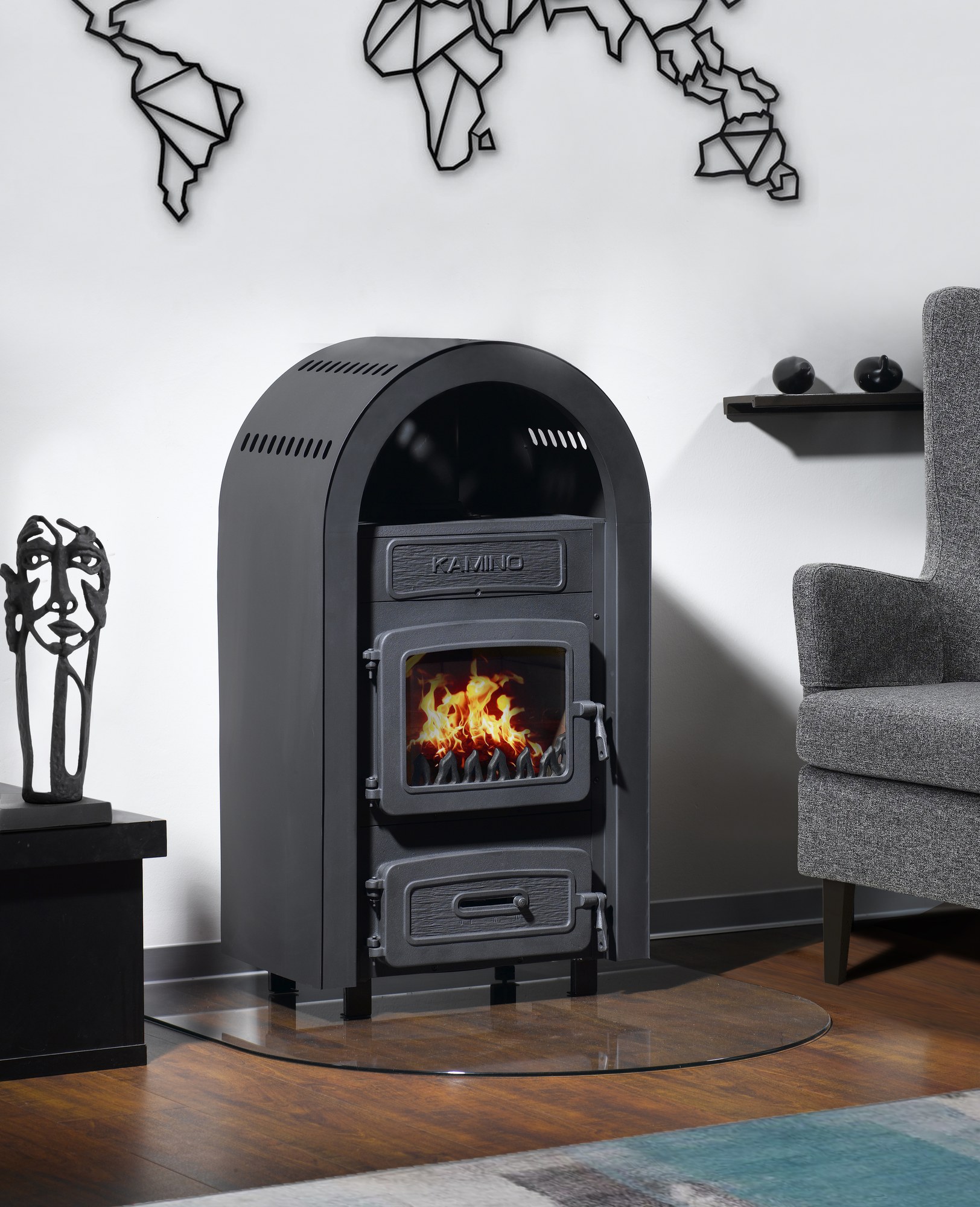 Wamsler Hüttenofen Kamino 109-6 schwarz 6 kW