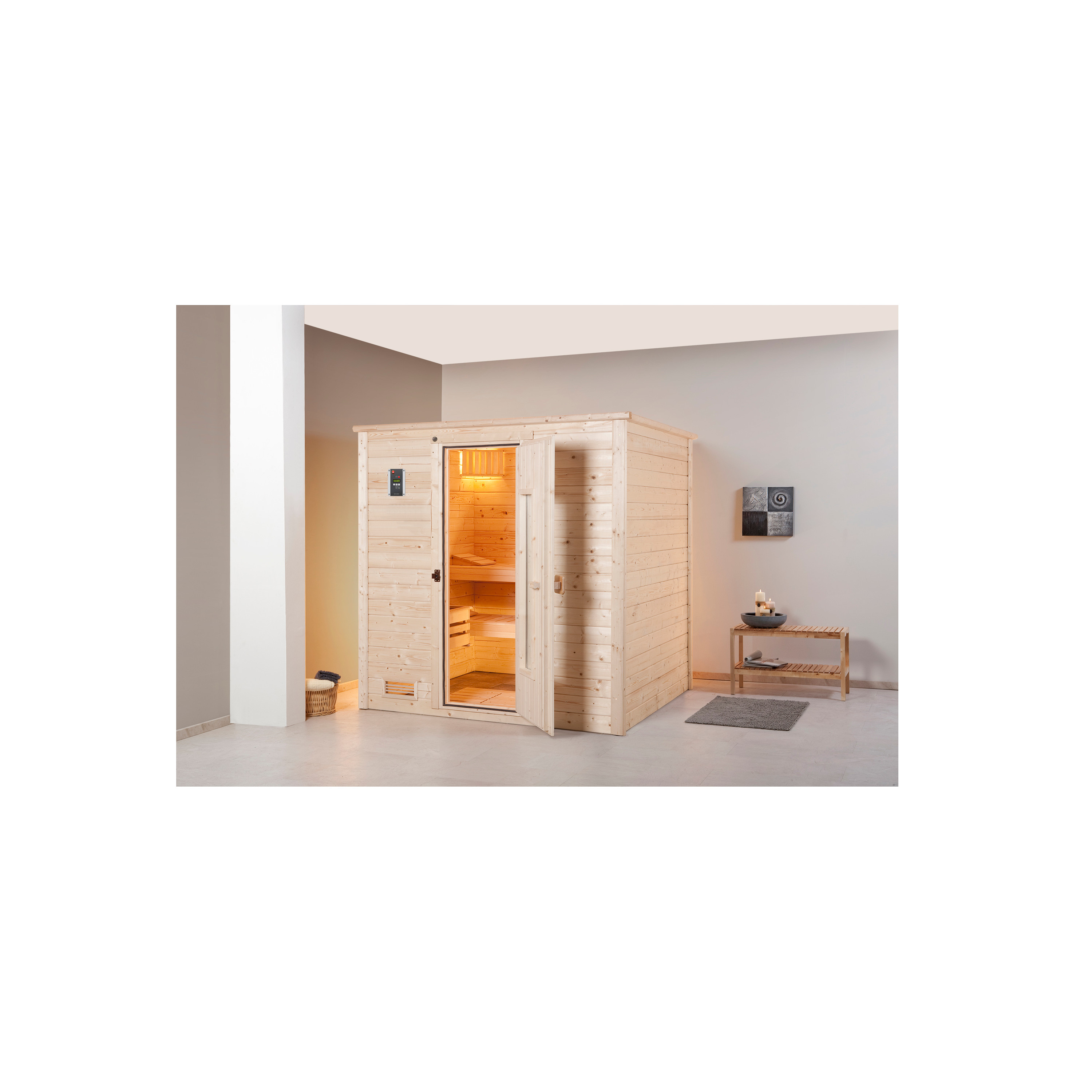 Weka Premium Massivholzsauna Bergen  7,5 kW BioS MT Gr.1.8