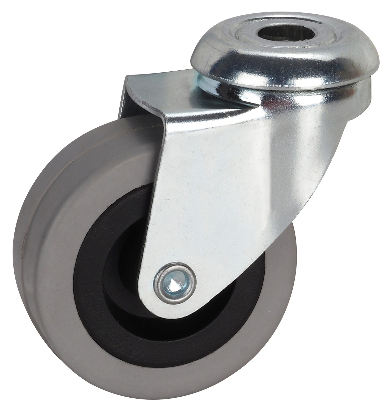 Möbel-Lenkrolle 75 × 24 mm, Rückenloch 10,2 mm