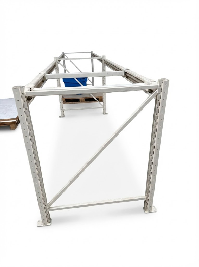 Weitspannregal / Schwerlast-Werkbank "Jura Weiß" – Gebraucht