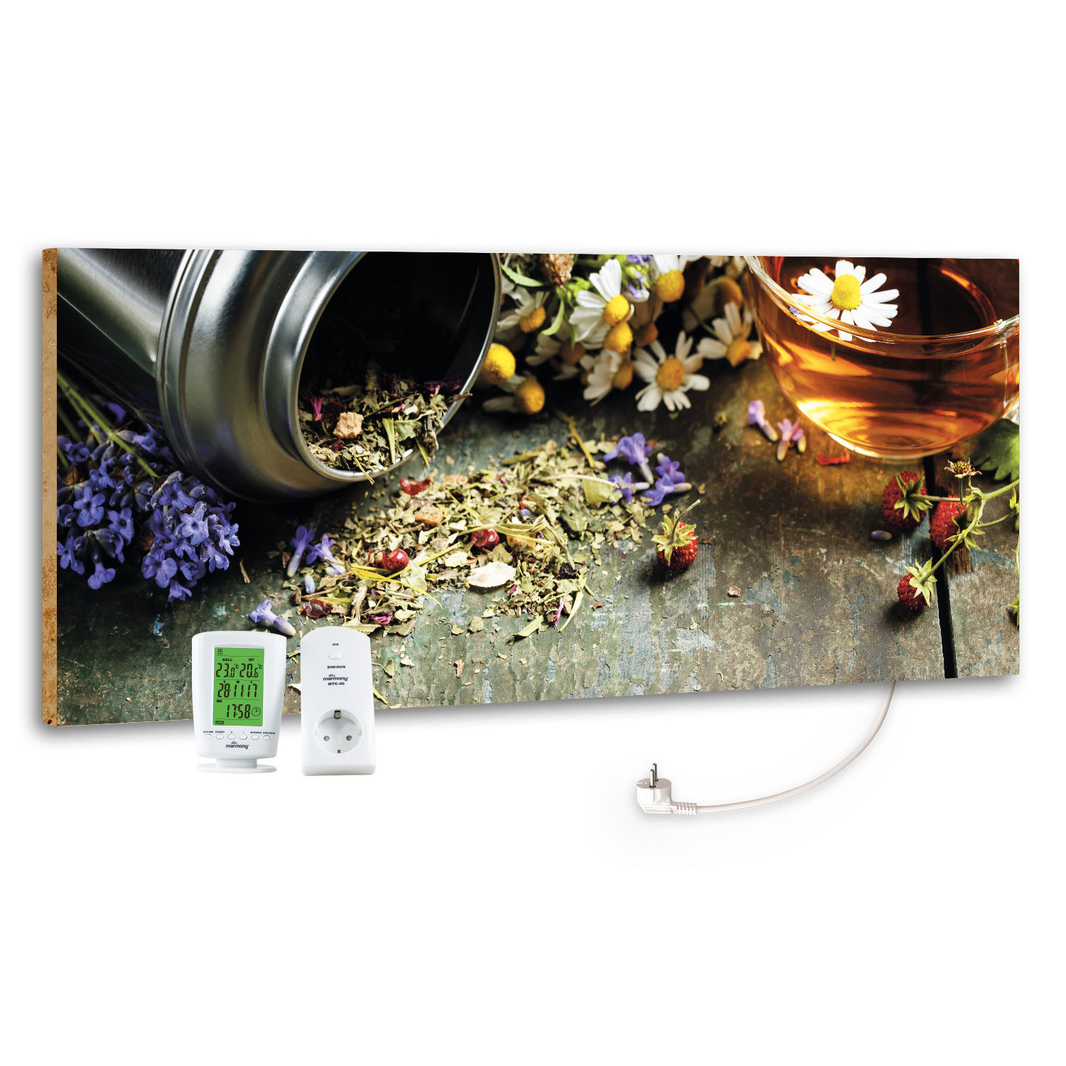 Marmony Infrarotheizung M800 PLUS Flower Table + Thermostat 800W