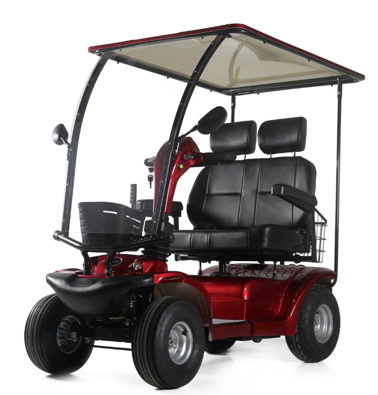 Seniorenmobil 2-Sitzer Vitale 4031X Max rot mit Dach