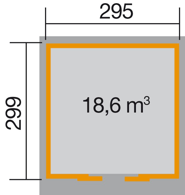 weka Schiebetürhaus 225 Gr.2, anthrazit, 21 mm