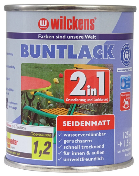 Wilckens® Buntlack 2in1 rapsgelb seidenmatt 125ml