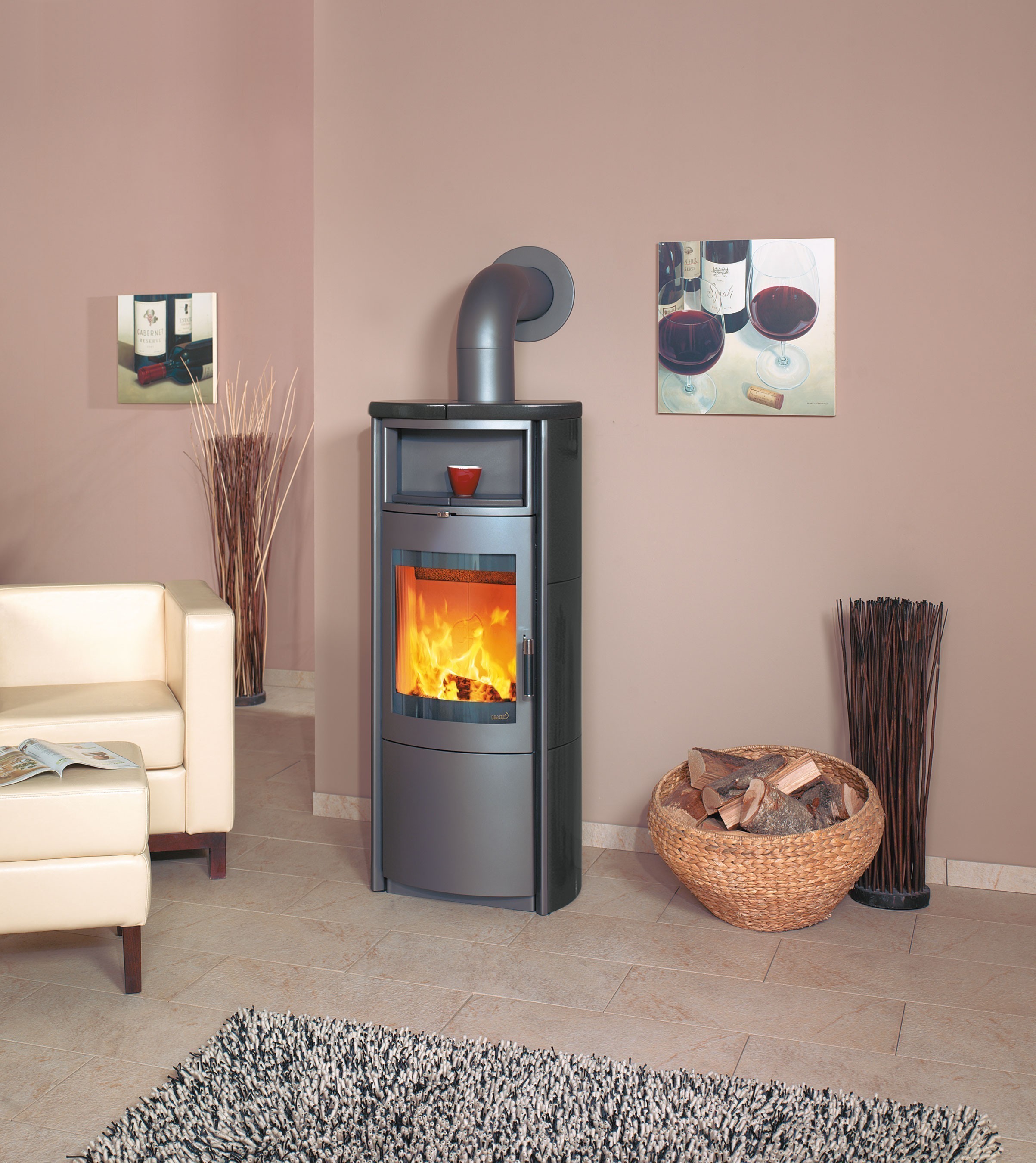 Kaminofen / Dauerbrandofen Hark Nika ECOplus meteor-schwarz 7 kW