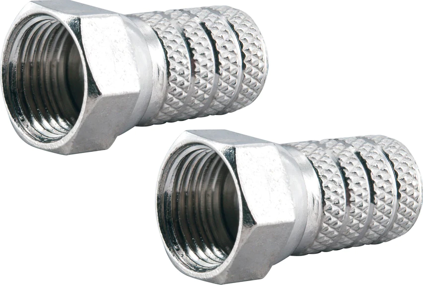 SCHWAIGER® F-Aufdrehstecker Set 4mm 2 Stück