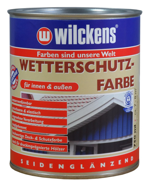 Wilckens® Wetterschutzfarbe moosgrün seidenglänzend 750ml