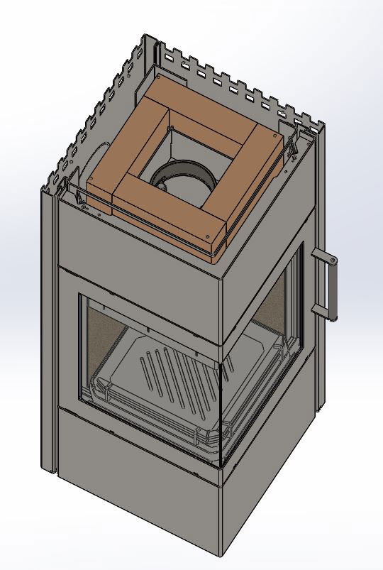 Wärmespeichersteine für Fireplace Kaminofen Royal 4 Stück