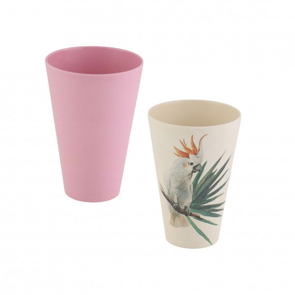 Becher / Trinkbecher mit Bambusfaser axentia Ø8cm / Höhe 13cm