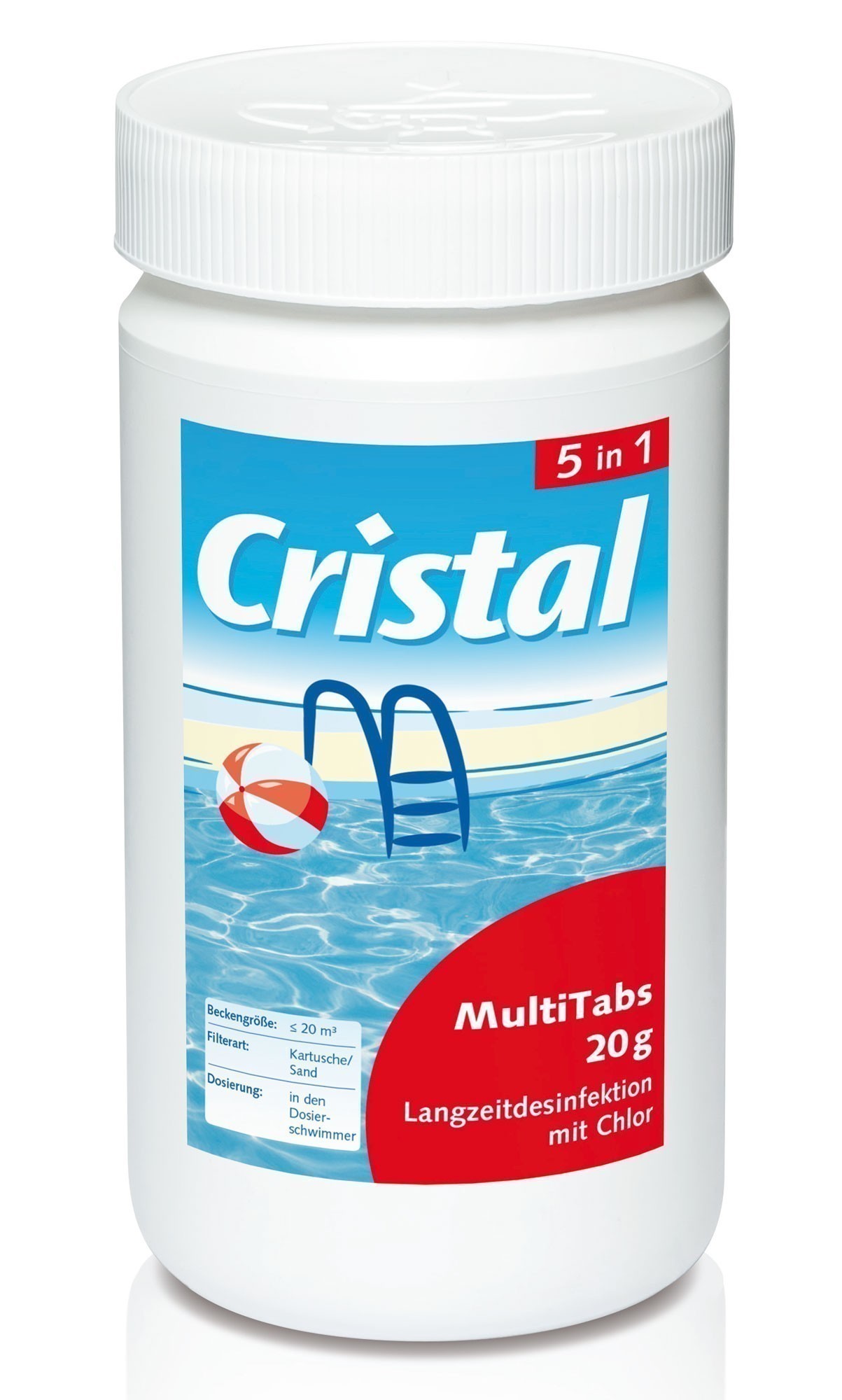 Cristal Wasserpflege Desinfektion Multi Tabs 5in1 Inhalt 1kg