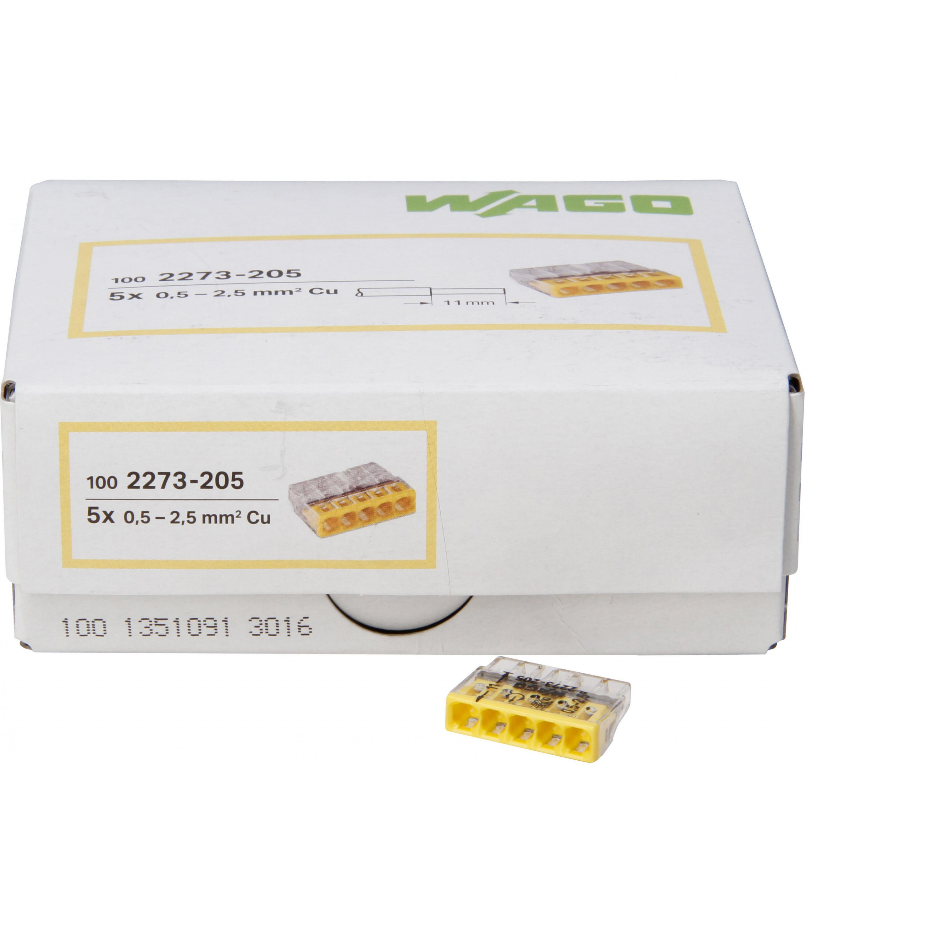 COMPACT-Verbindungsdosenklemme max. 2,5mm² 5 Leiter 100 Stück