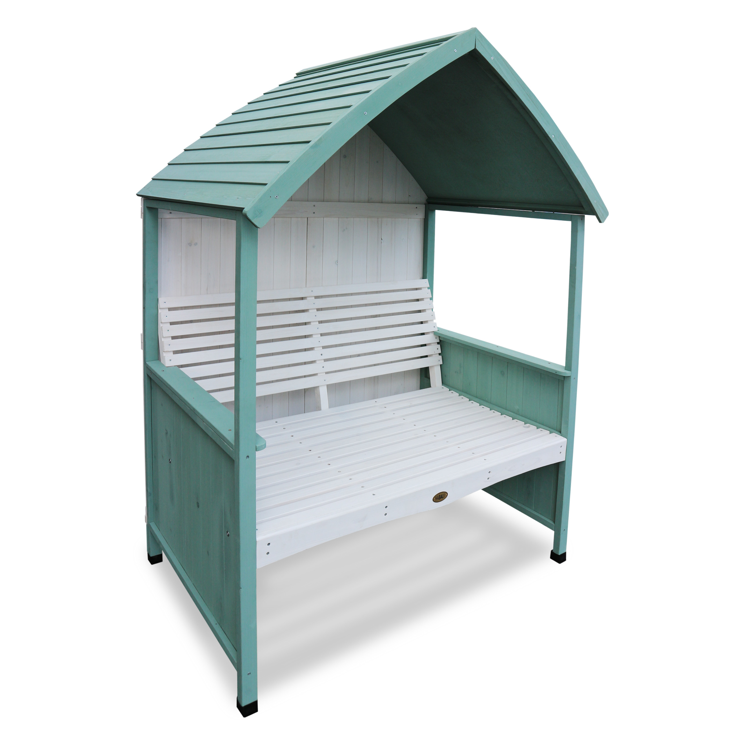 HABAU Laubenbank Gartenbank Romantik mintgrün 120x76x170cm