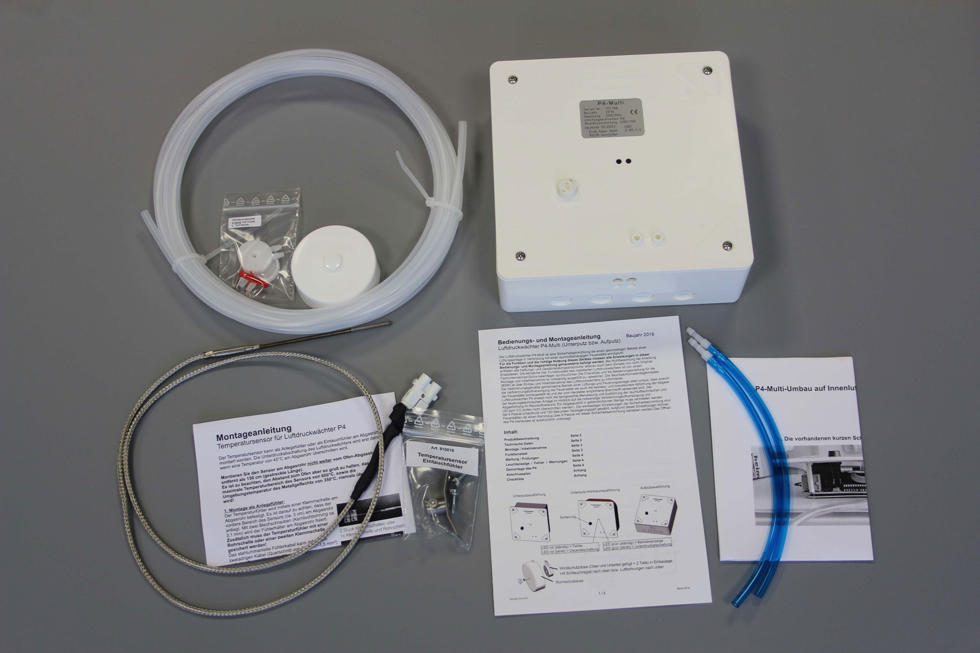 Luftdruckwächter P4 Multi Aufputz DIBT + Set IM+Eintauchfühler