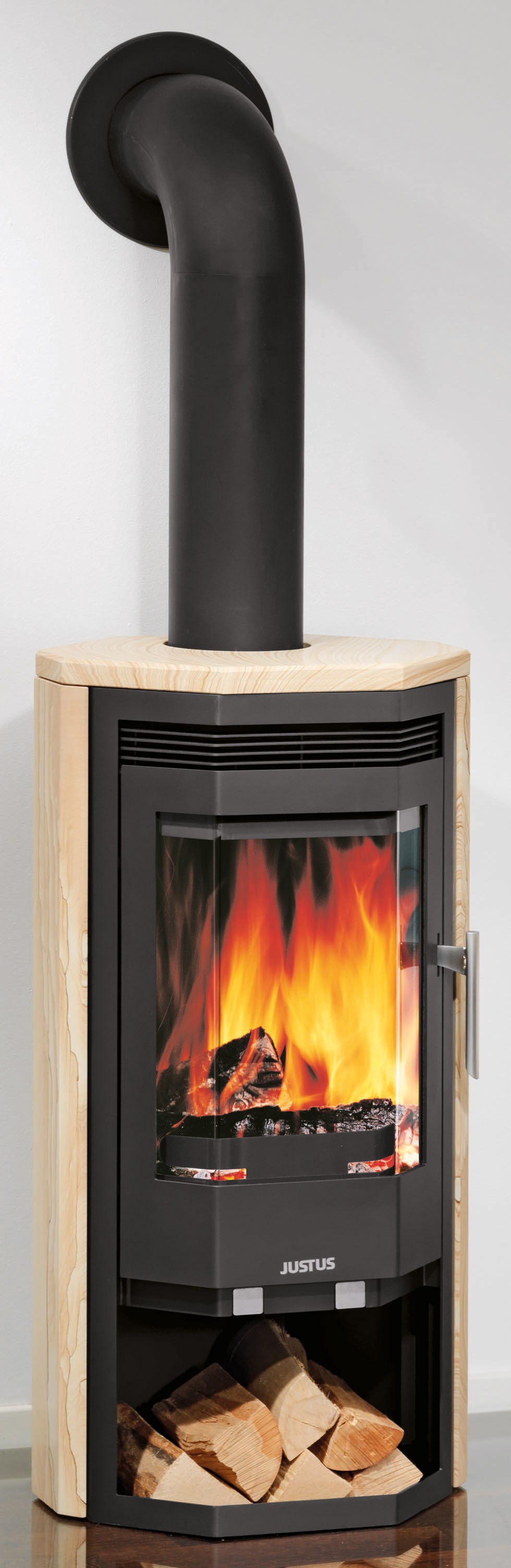 Kaminofen Justus Usedom 7 raumluftunabhängig Sandstein 7 kW