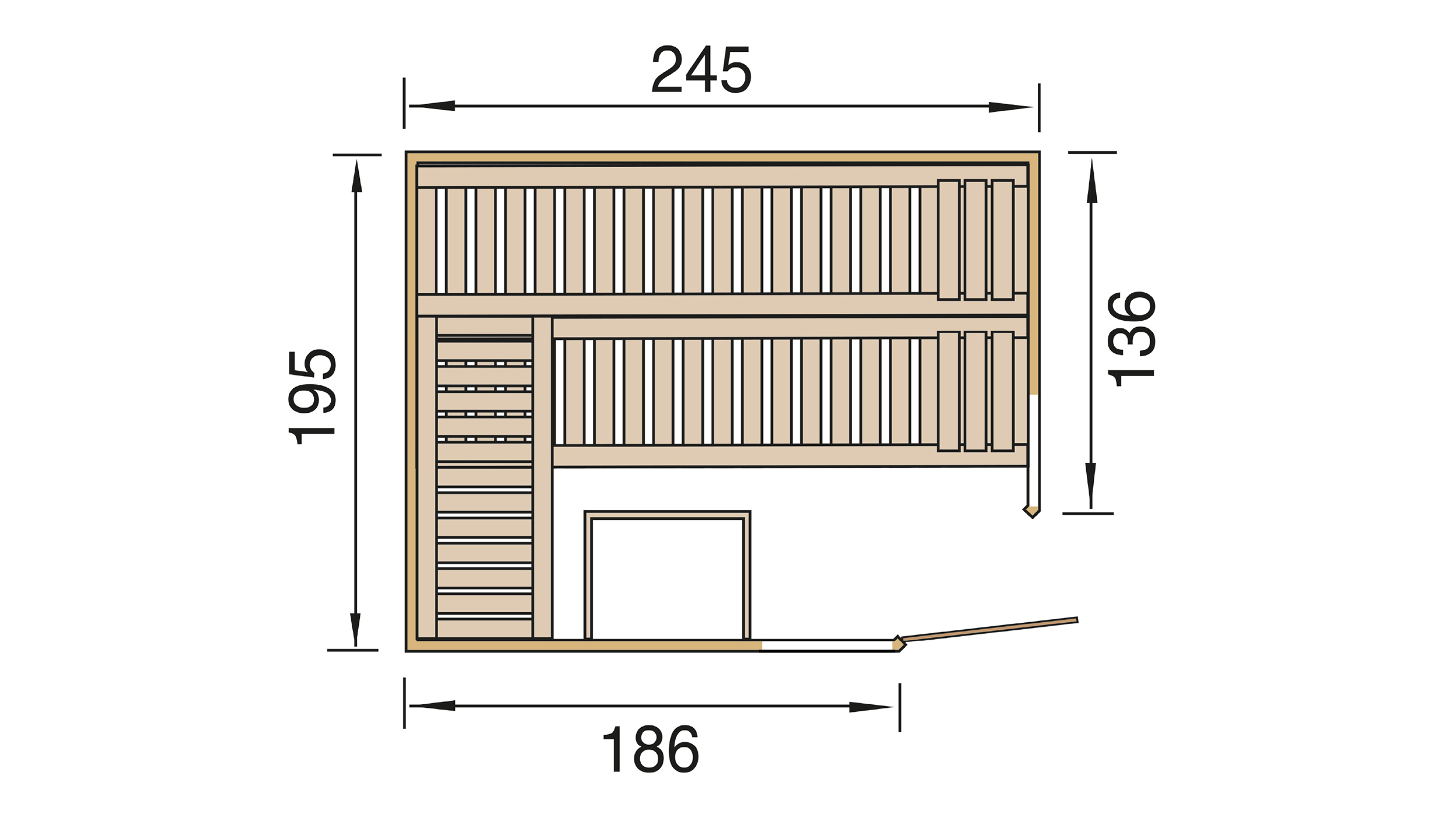 Weka Design Sauna KEMI Eck 2 GTF