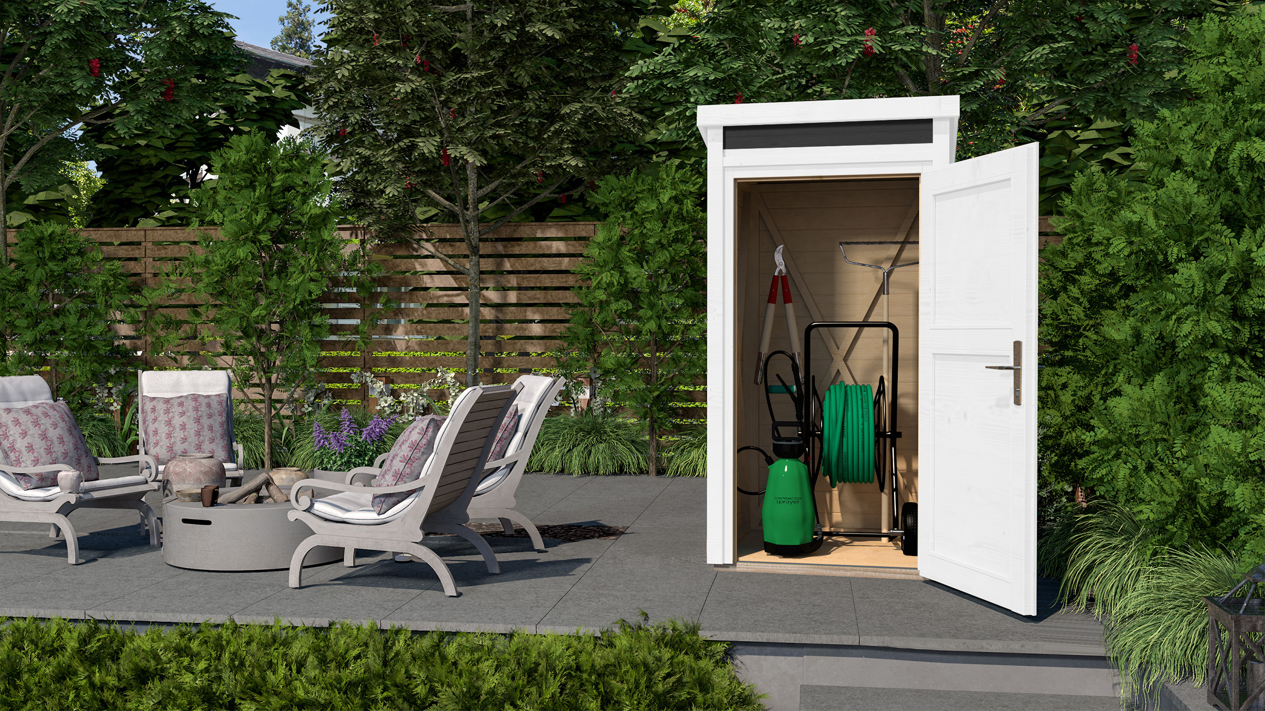 weka Gartenhaus 367, anthrazit, 21 mm
