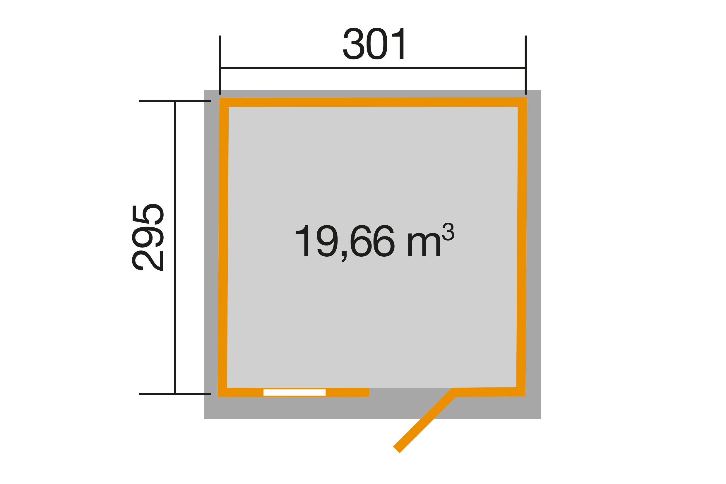 weka Gartenhaus 123 Gr.5, grau