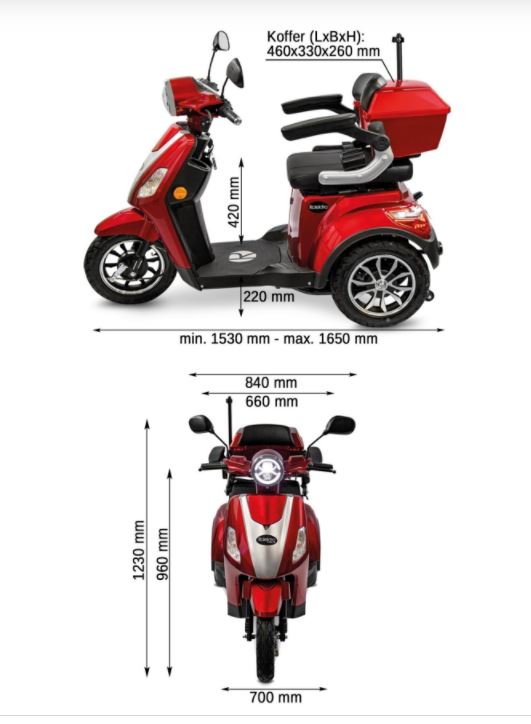 Elektromobil Vitale32Li 25Kmh