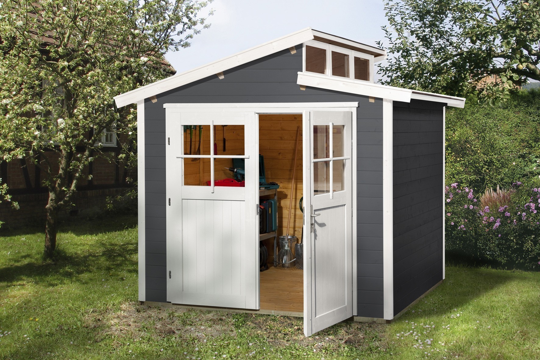 weka Gartenhaus 226 Gr.2, anthrazit, 21 mm