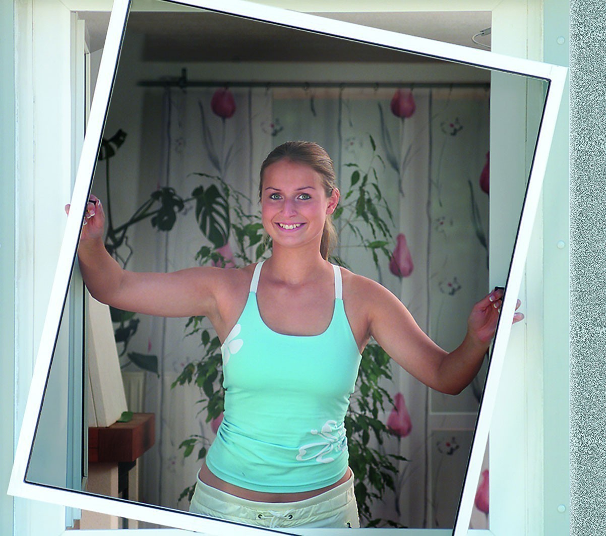 Fliegengitter Basic für Fenster Schellenberg Alu 100x120cm weiß