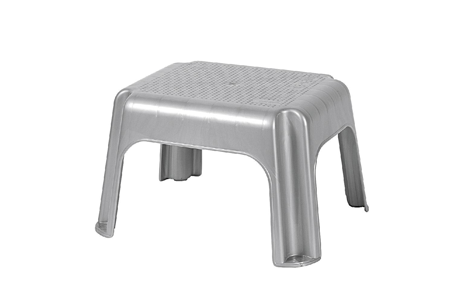 Tritthocker Silber