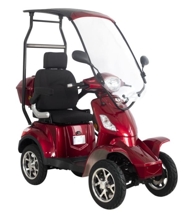 Seniorenroller Dach Vitale4 BG 4-RAD 25Km/h rot ediMove