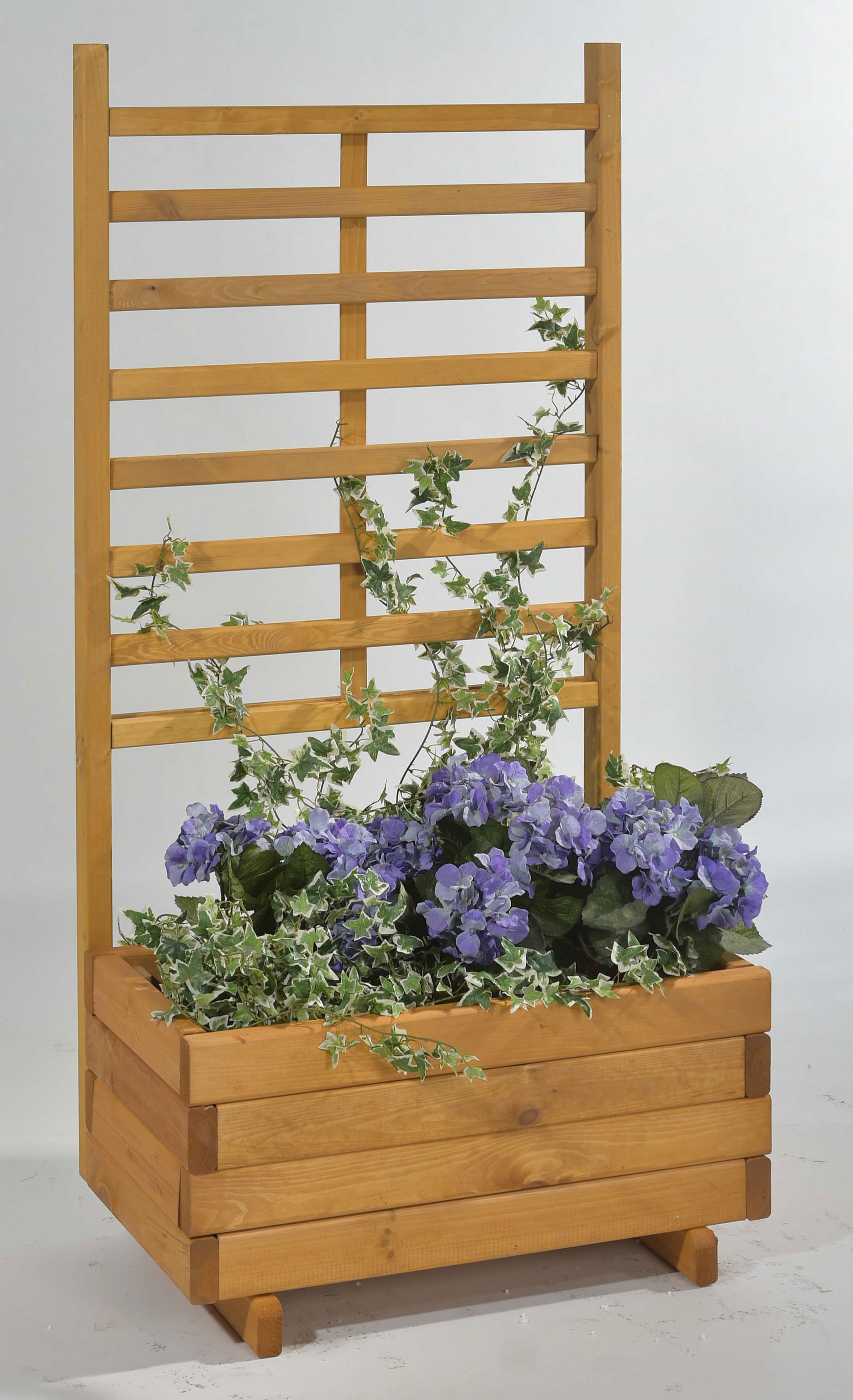 Kasten mit Rankgitter Gmunden 68x37x136cm honig