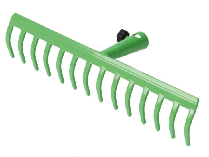 Floraworld® Gartenrechen Premium 16 Zinken ohne Stiel