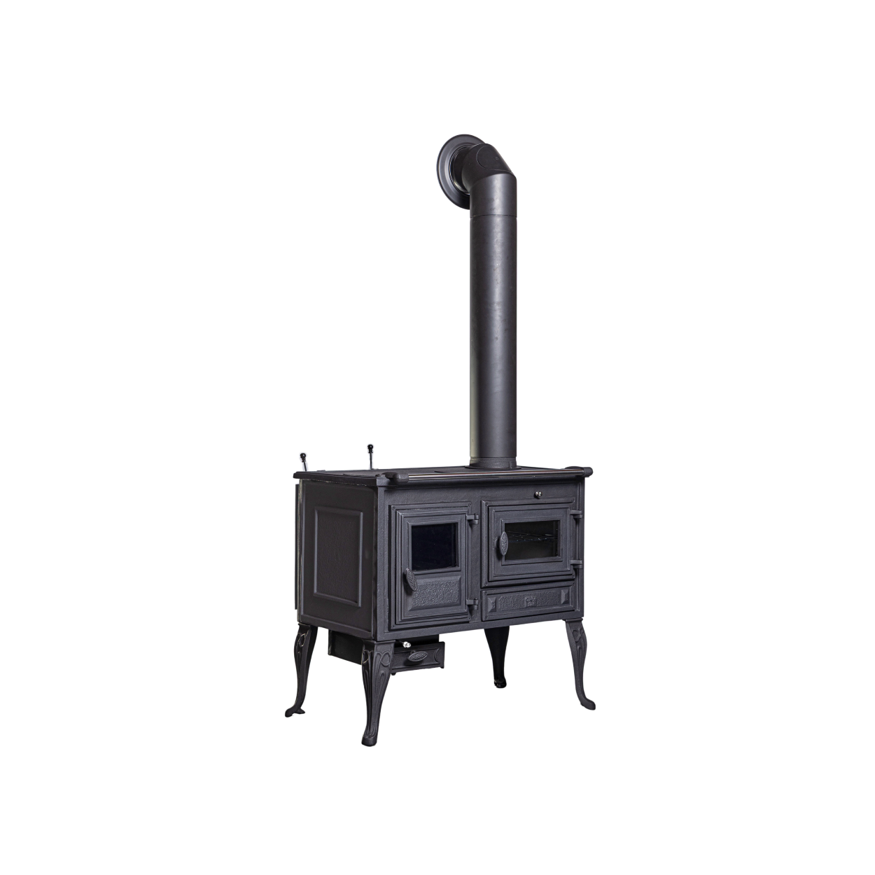Holzherd Globe-fire Titan raumluftunabhängig Guss schwarz 8,8kW