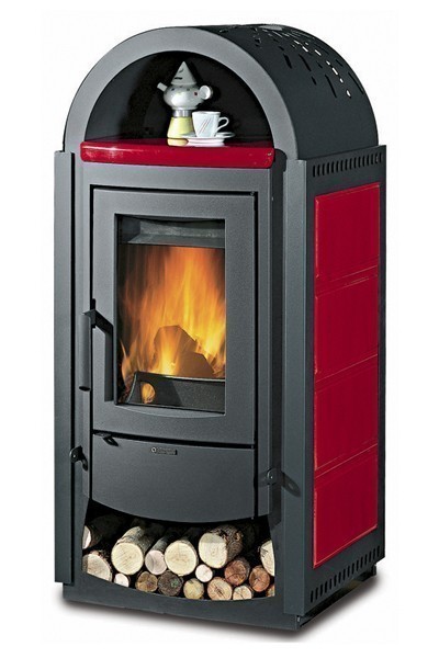 Kaminofen La Nordica Svezia raumluftunabhängig bordeaux 10,6kW
