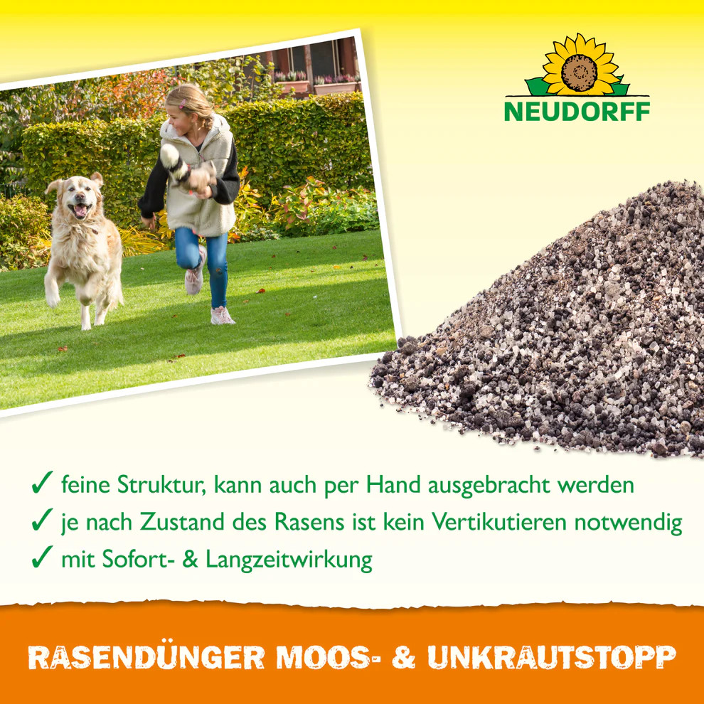 Neudorff Rasen­Dünger Moos- & Unkraut­Stopp 2,5 kg