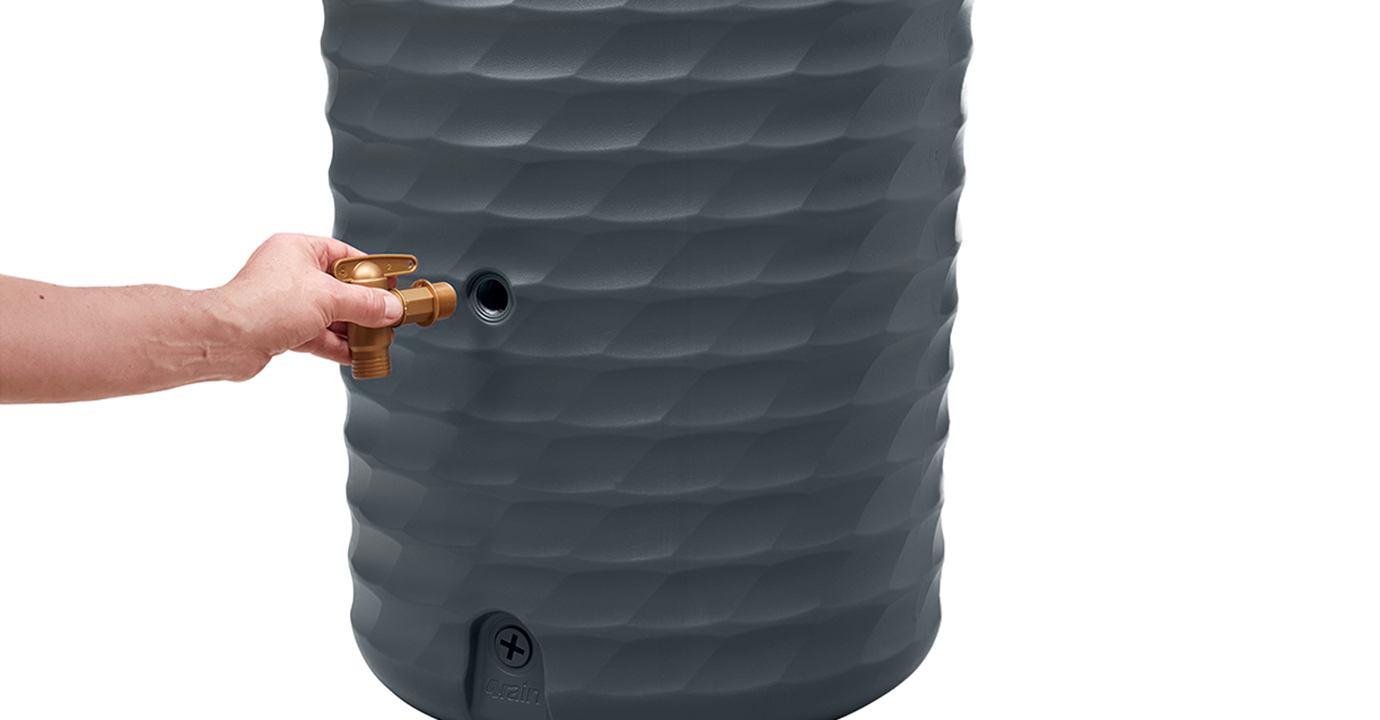 4rain Jolie 2in1 Regenspeicher, classicline, Graphitgrau, 230 Liter