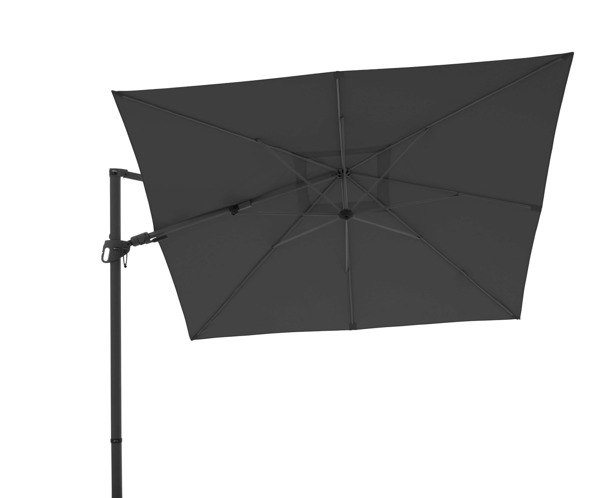 DERBY® Pendelschirm DX 280x280cm D.840 anthrazit