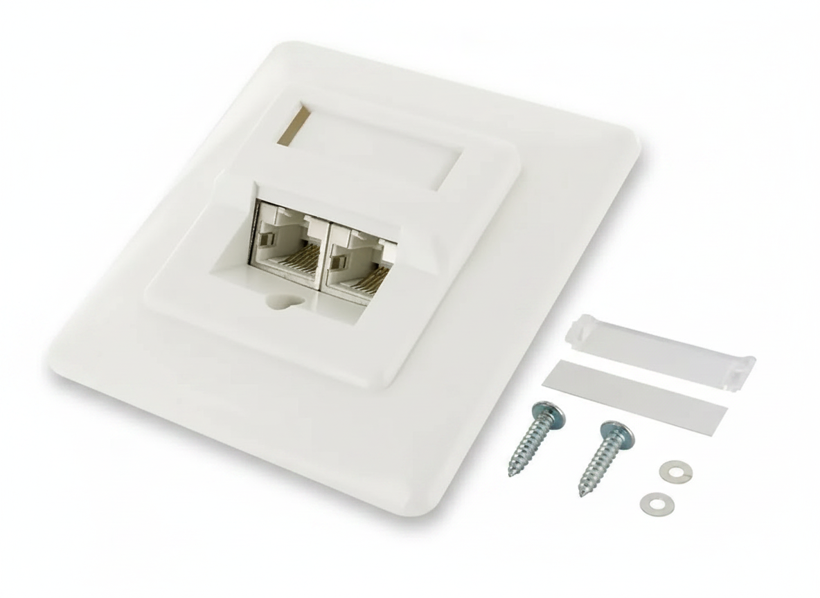 SCHWAIGER Netzwerk-Anschlussdose CAT 5e Unterputz – 2x RJ45