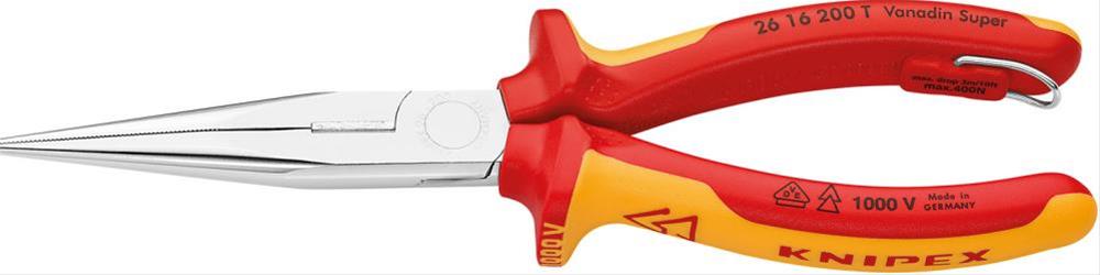Flachrundzange VDE TT 200mm m.M.K.Griff Knipex