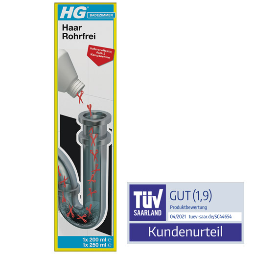 HG Haar Rohrfrei - 2 Komponenten 200ml+250ml