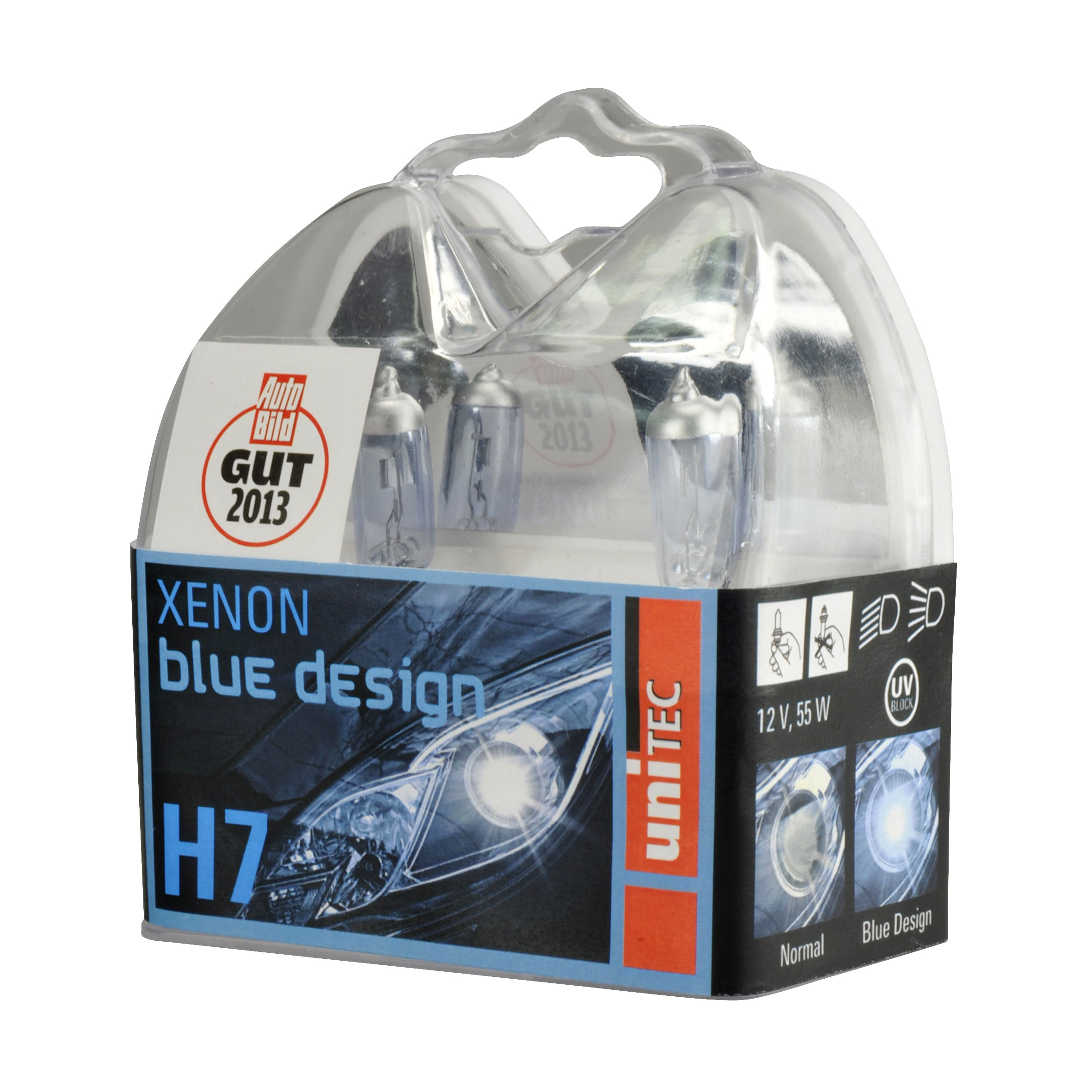Unitec Halogenlampen Xenon Blue Design H7 12Volt  55Watt 2 Stück